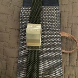 Brand new Brietling rubber strap band with titanium clasp closure